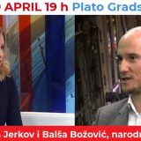 Na protestu u Užicu Aleksandra Jerkov i Balša Božović 12