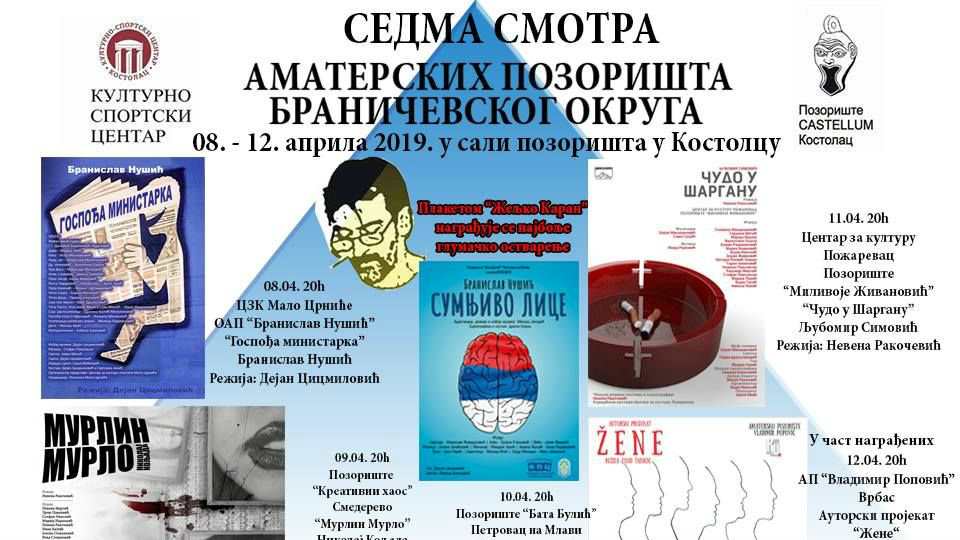 Smotra amaterskih pozorišta u Kostolcu: Na programu četiri predstave 1