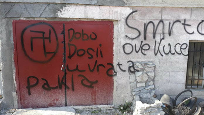 Zaječar: Fašistički simboli na kući člana Romske zajednice 1