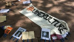 performans na trgu n pašića lj b "Prljavim vešom" na Trgu Nikole Pašića traže reakciju REM-a (FOTO) 3