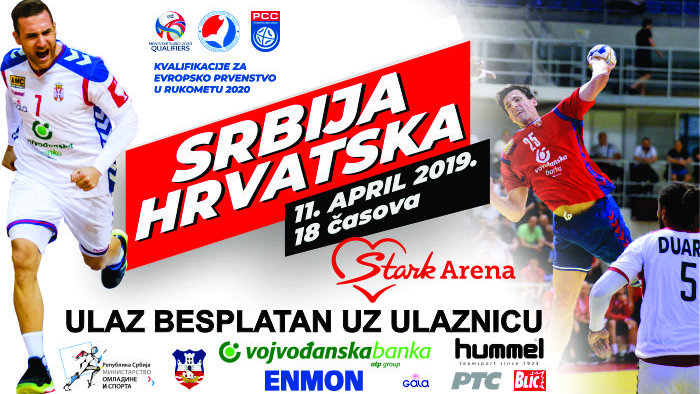 Besplatan ulaz na utakmicu rukometaša Srbije i Hrvatske u Areni 1 Besplatan ulaz na utakmicu rukometaša Srbije i Hrvatske u Areni 1
