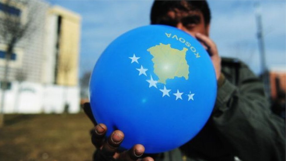 Balon sa mapom Kosova kao nezavisne države