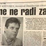 Šta je Koštunica govorio o Kosovu za vreme bombardovanja? 15