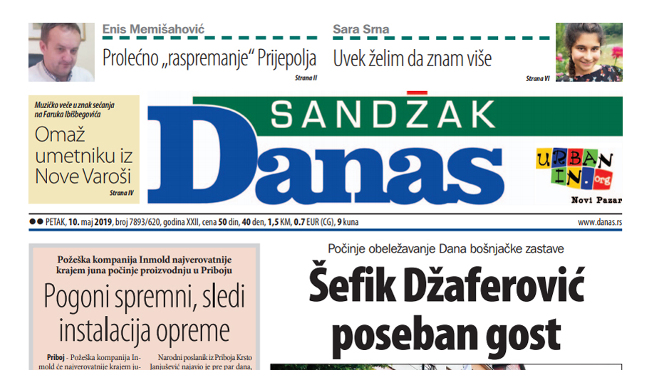 Sandžak Danas – 10. maj 2019. 1