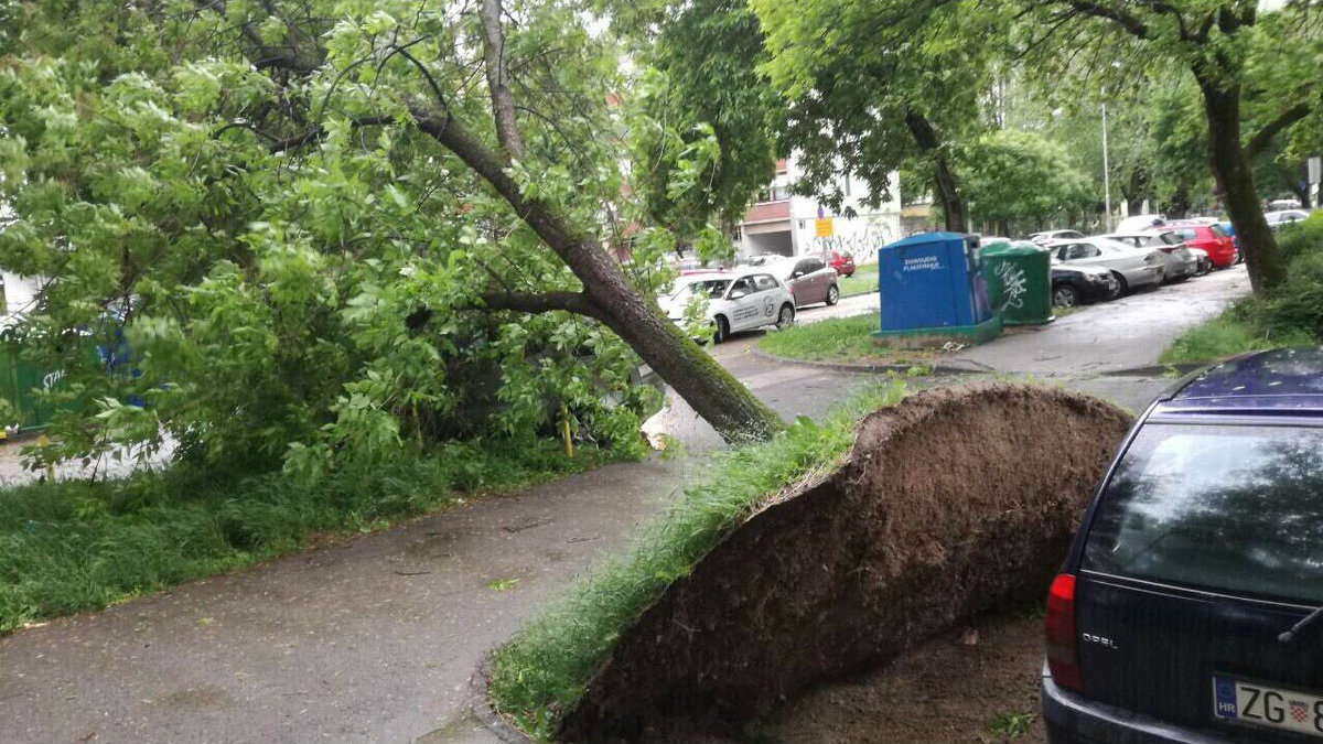 Dvoje povređeno zbog olujnog vetra u Zagrebu 1