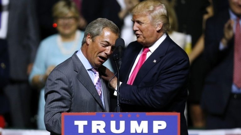 Tramp: Spremite se na to da dogovora Britanije i EU neće biti i pošaljite Faraža 1 Donald Trump and Nigel Farage