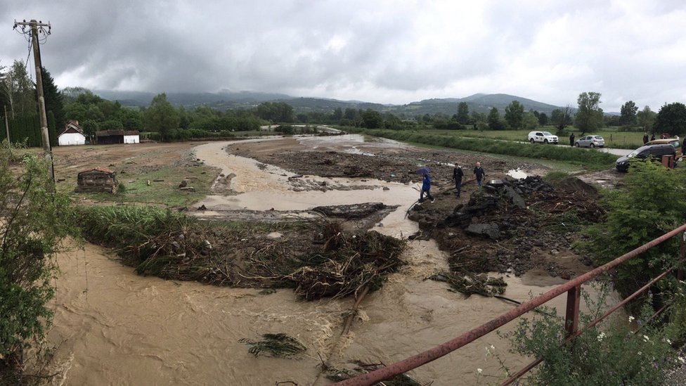 Izlivanje reke u opštini Knić