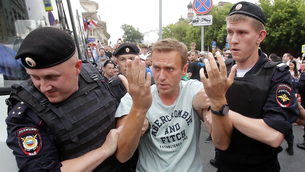 hapšenje na protestu u moskvi