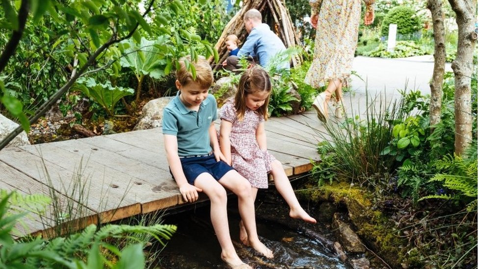 Prince George, Princess Charlotte, Prince Louis and Prince William