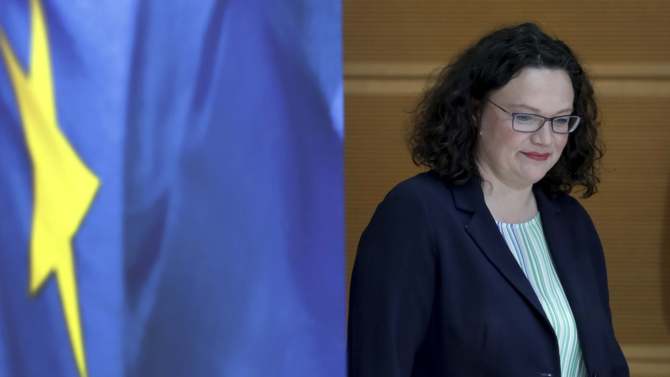 Ostavka predsednice nemačke SPD posle neuspeha partije na evropskim izborima 1