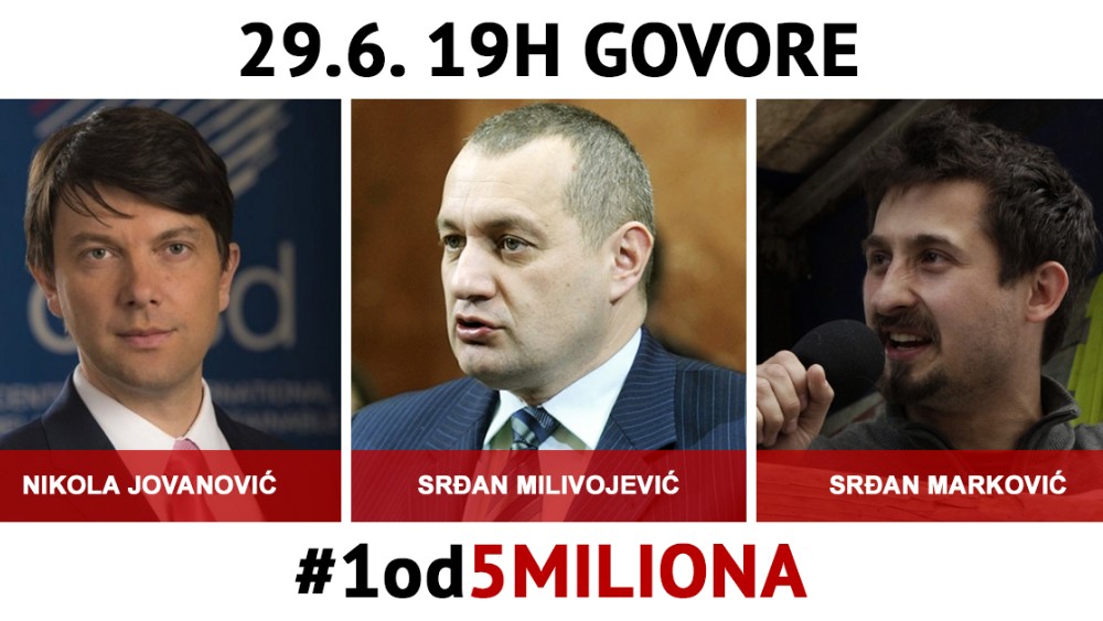 Trideseti protest "1 od 5 miliona" u Beogradu 29. juna (MAPA ŠETNJE) 1