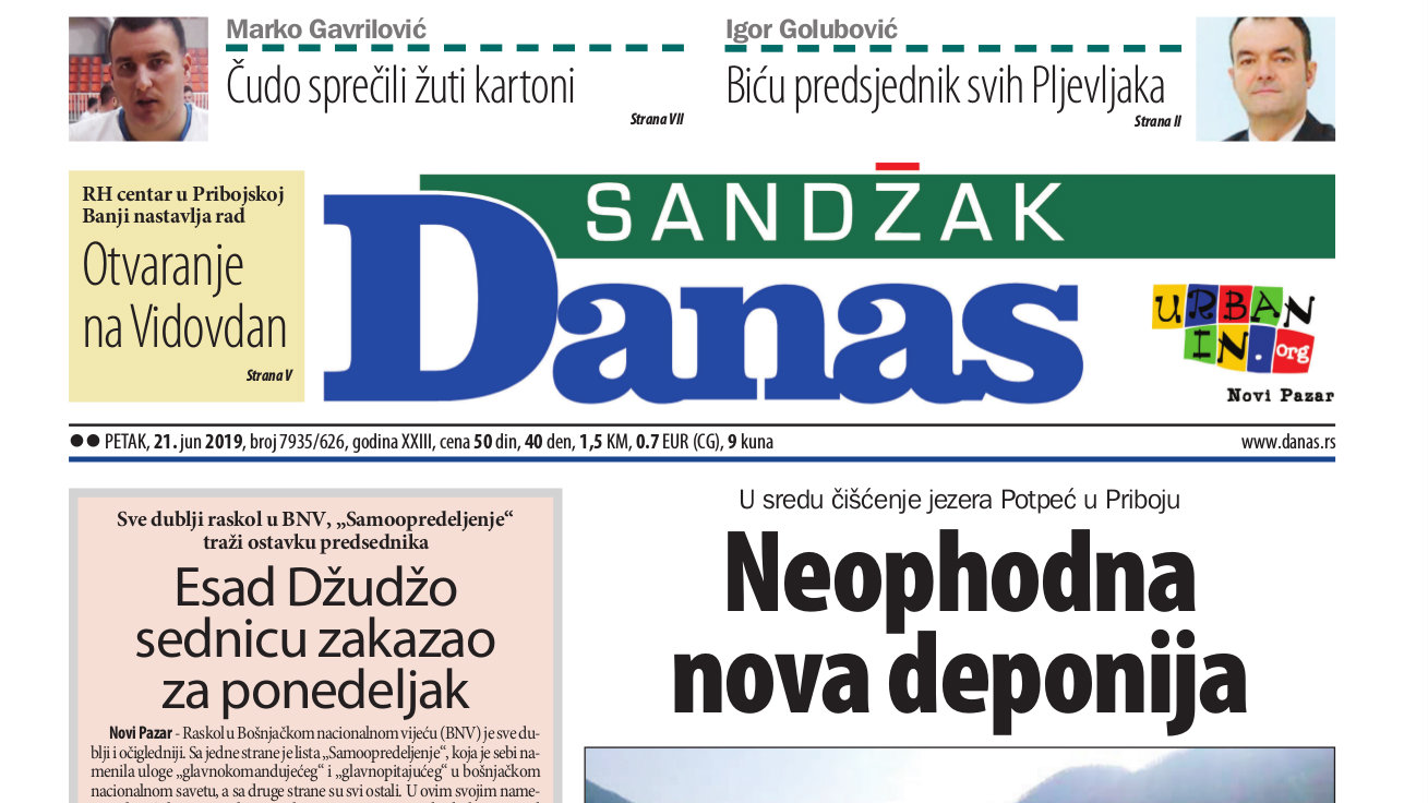 Sandžak Danas - 21. jun 2019. 1
