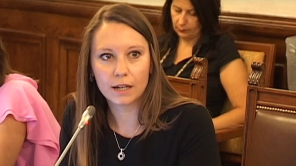 Narodna poslanica Ana Stevanović tokom sednice Odbora za kulturu i informisanje
