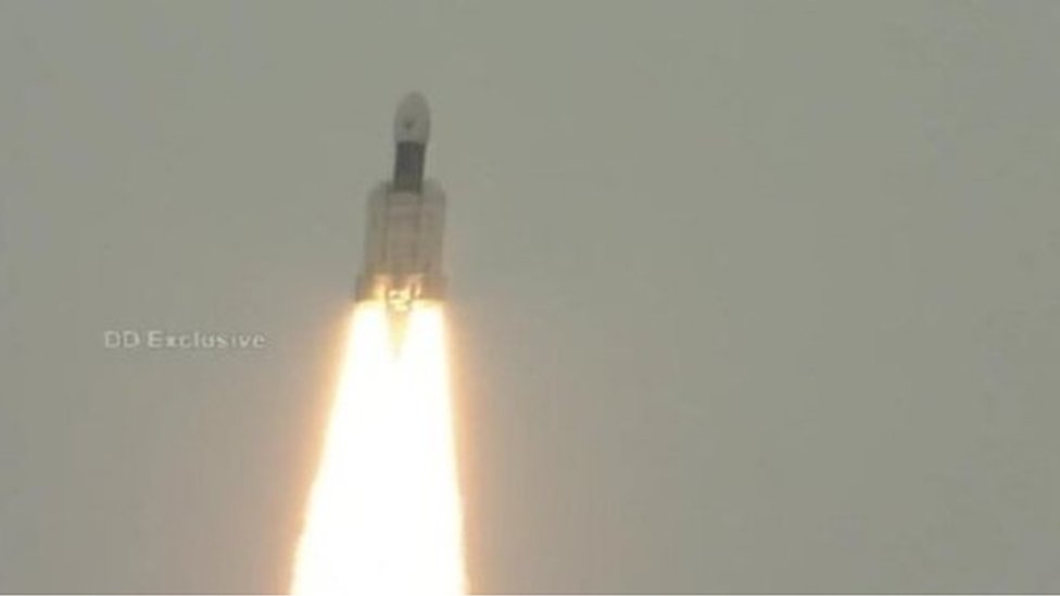 Chandrayaan-2 taking off
