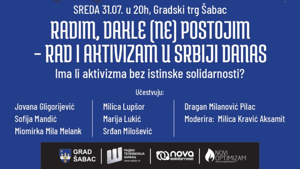 Nastavlja se Zona novog optimizma u Šapcu tribinom o radu i aktivizmu 1