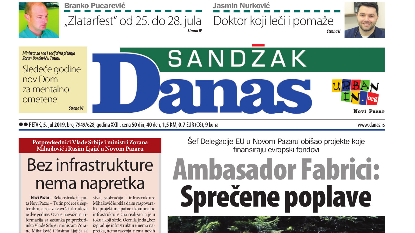 Sandžak Danas – 5. jul 2019. 1