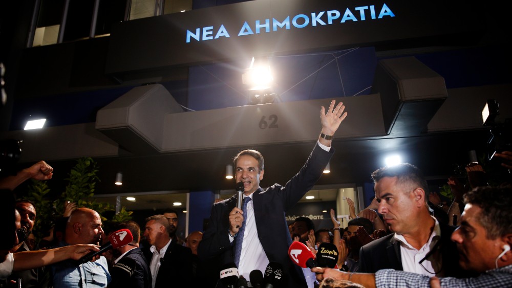 Pobeda Nove demokratije na izborima u Grčkoj 1