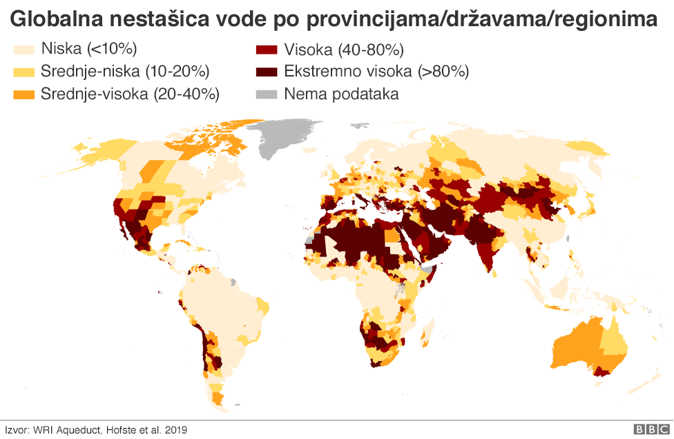 Mapa pokazuje koje su zemlje najugroženije