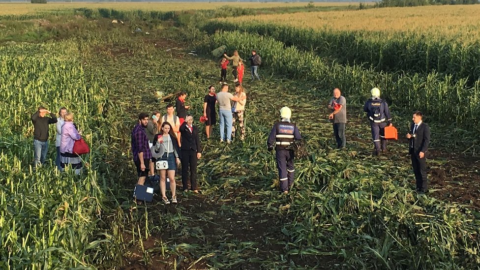 Avionska nesreća kod Moskve: Ptice prisilile avion da sleti u kukuruze, povređeno 23 ljudi 1 Putnici aviona erbas