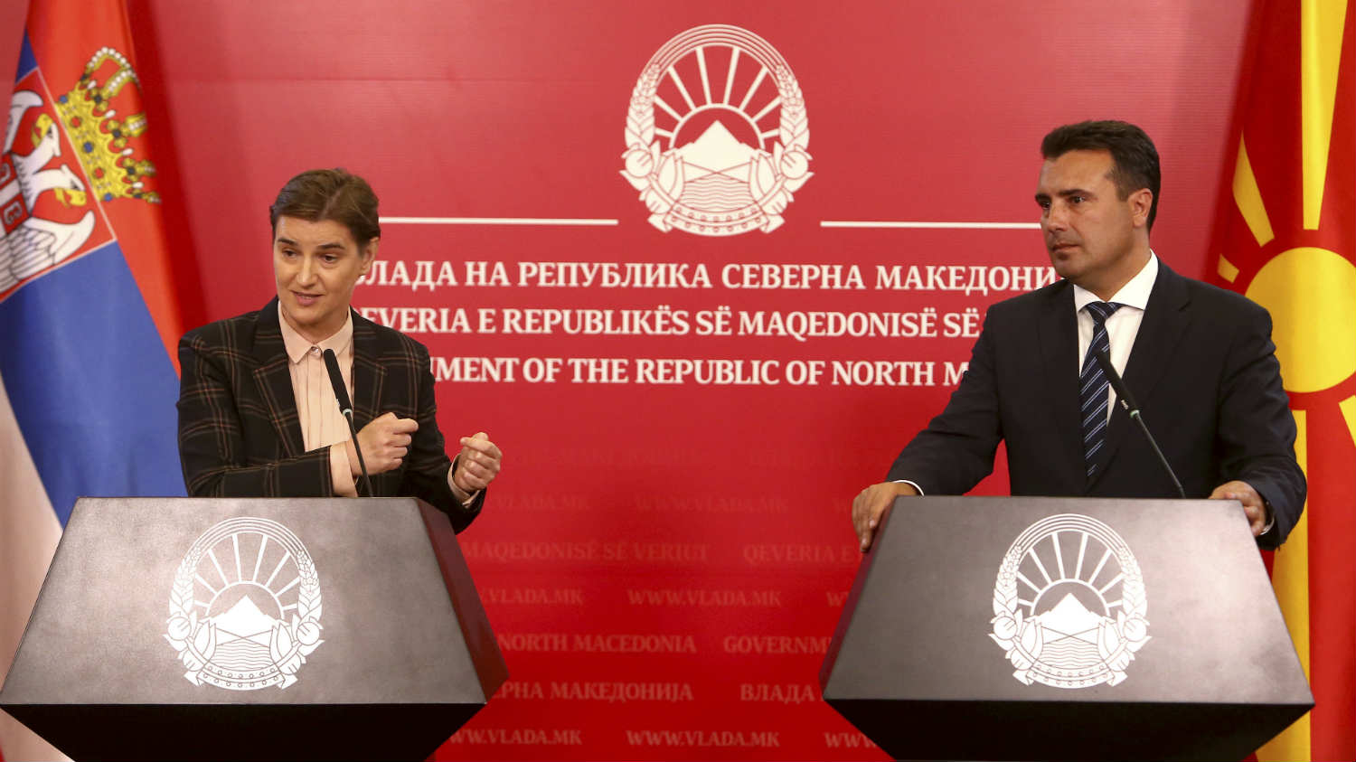 Zaev i Brnabić: Postoji istorijska mogućnost da se postigne dogovor Srba i Albanaca 1