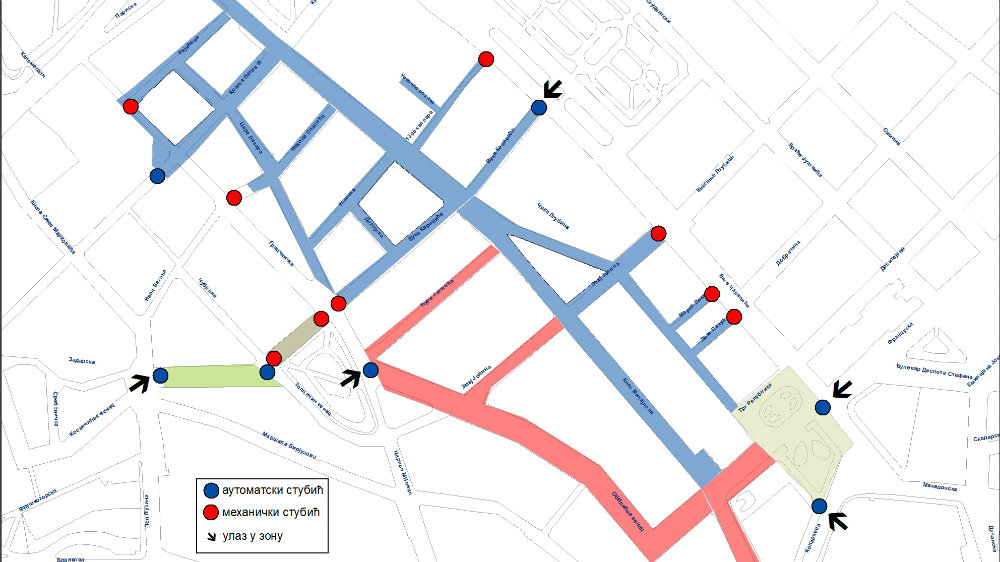 Od 31. avgusta prva faza kontrolisanog pristupa vozila pešačkim zonama 1