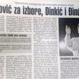 Koncept prelazne vlade izvor neslaganja u opoziciji 1999. godine 2