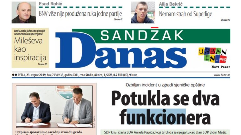Sandžak Danas - 23. avgust 2019. 1