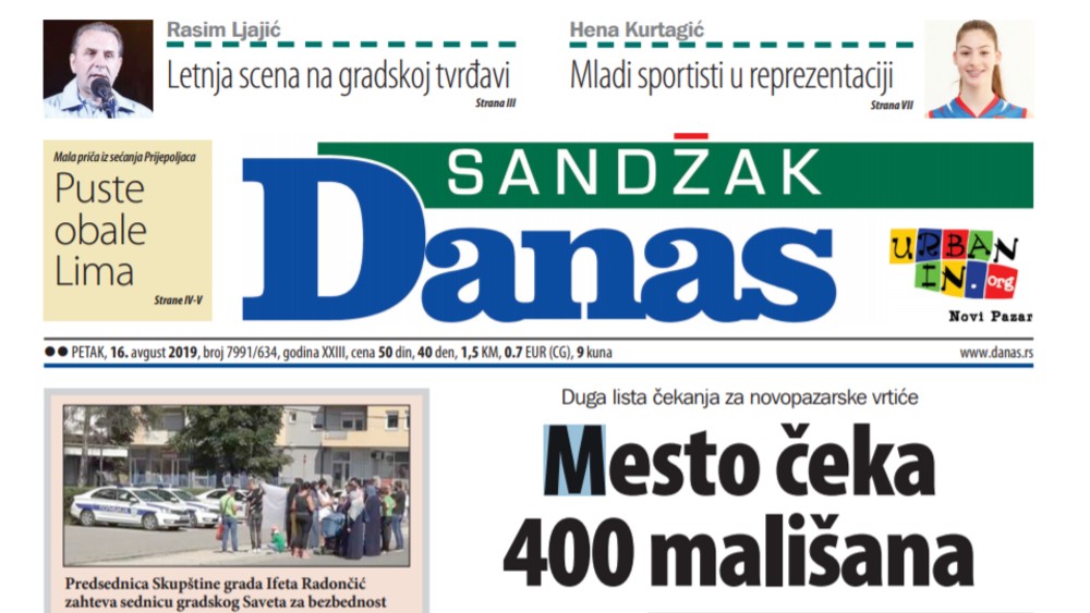 Sandžak Danas - 16. avgust 2019. 1