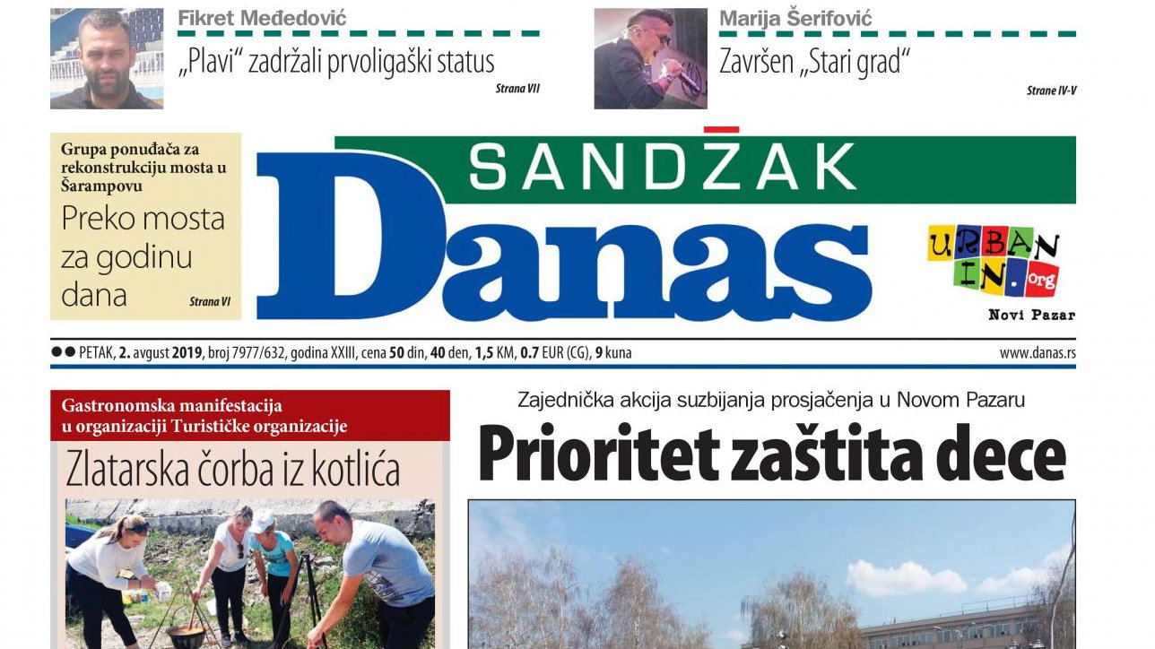 Sandžak Danas – 2. avgust 2019. 1