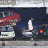 Street art zvezda Sebastian Vesaco oslikava mural u Beogradu 5