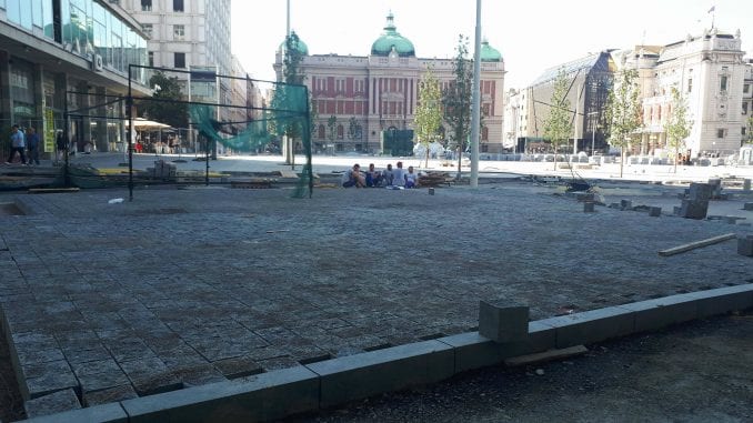 Vučić announced the completion of the works in the Republic Square for September 1 and 2.