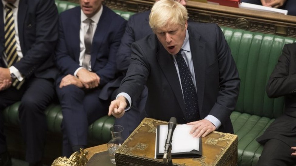 Boris Johnson in the House of Commons