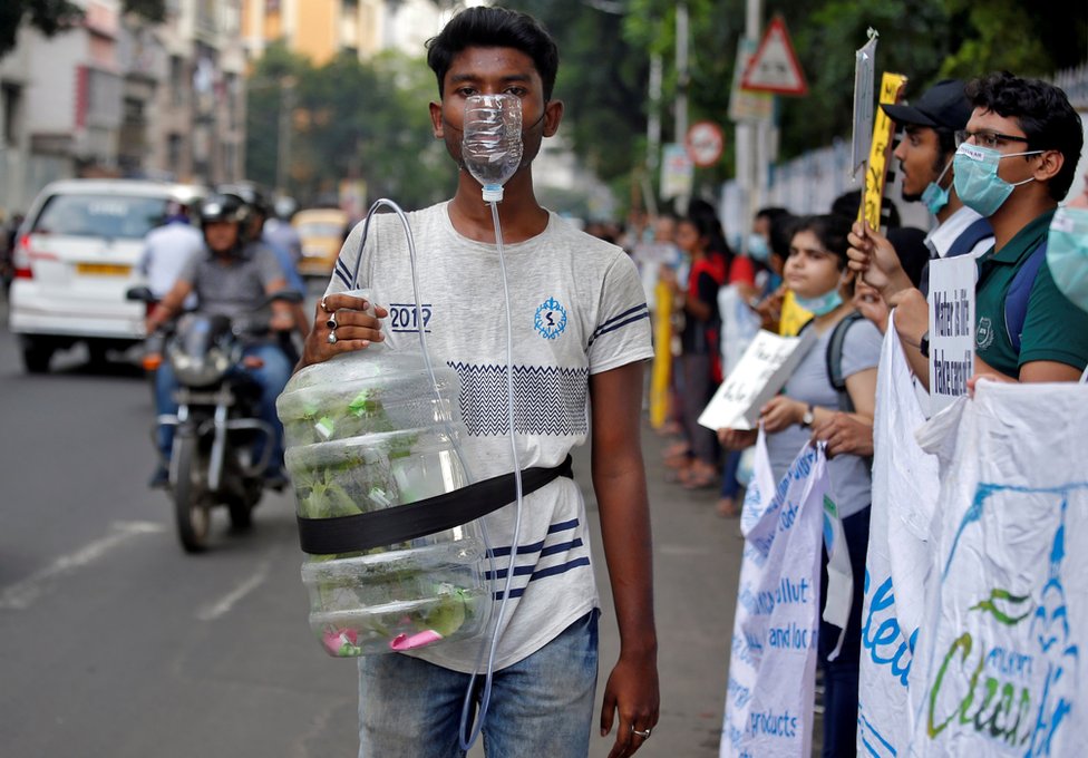 Protesters in Kolkata