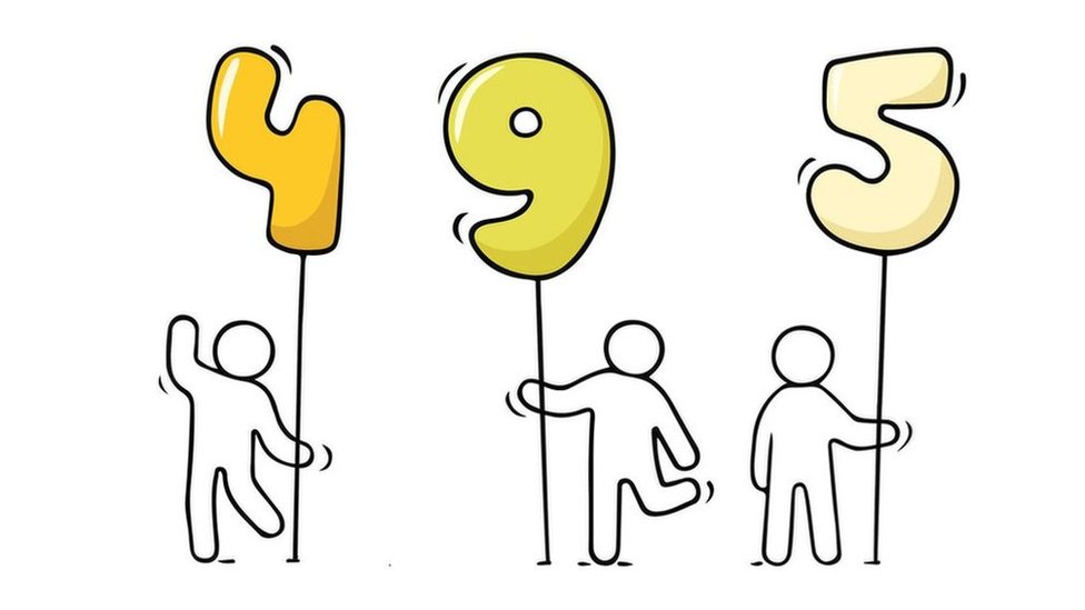 An illustration depicting the number 495