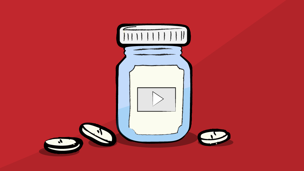 medicine bottle with YouTube logo