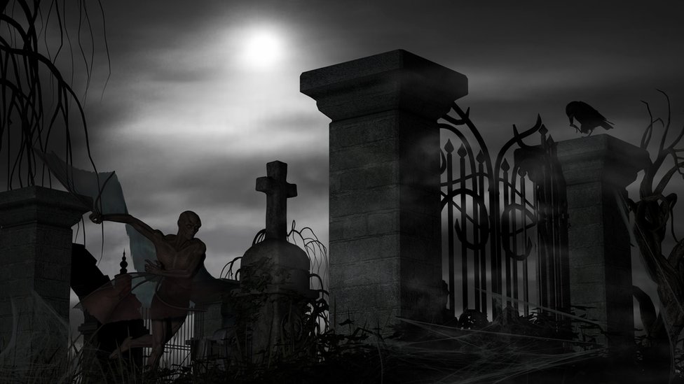 Noć veštica: Nemirni pokojnici - šta znamo o srednjovekovnim zombijima 6 Kladbiщenskaя ograda i temnaя figura