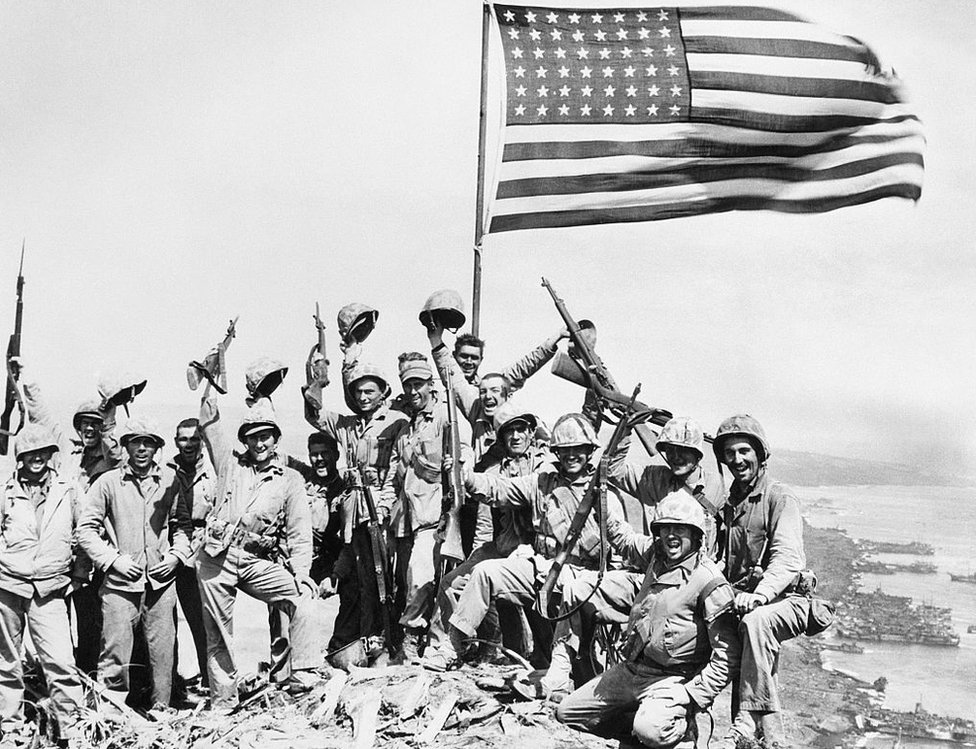 The soldiers on Iwo Jima
