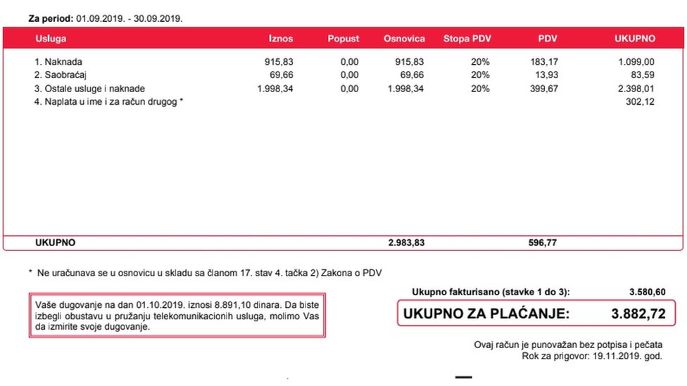 Telekom Srbija, neplaćeni računi: Čuvajte priznanice, nikad se ne zna 2 račun za mobilni