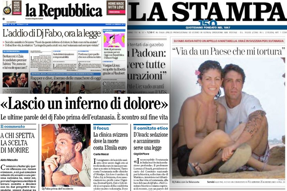 Italijanske novine s vestima o di-džej Fabu