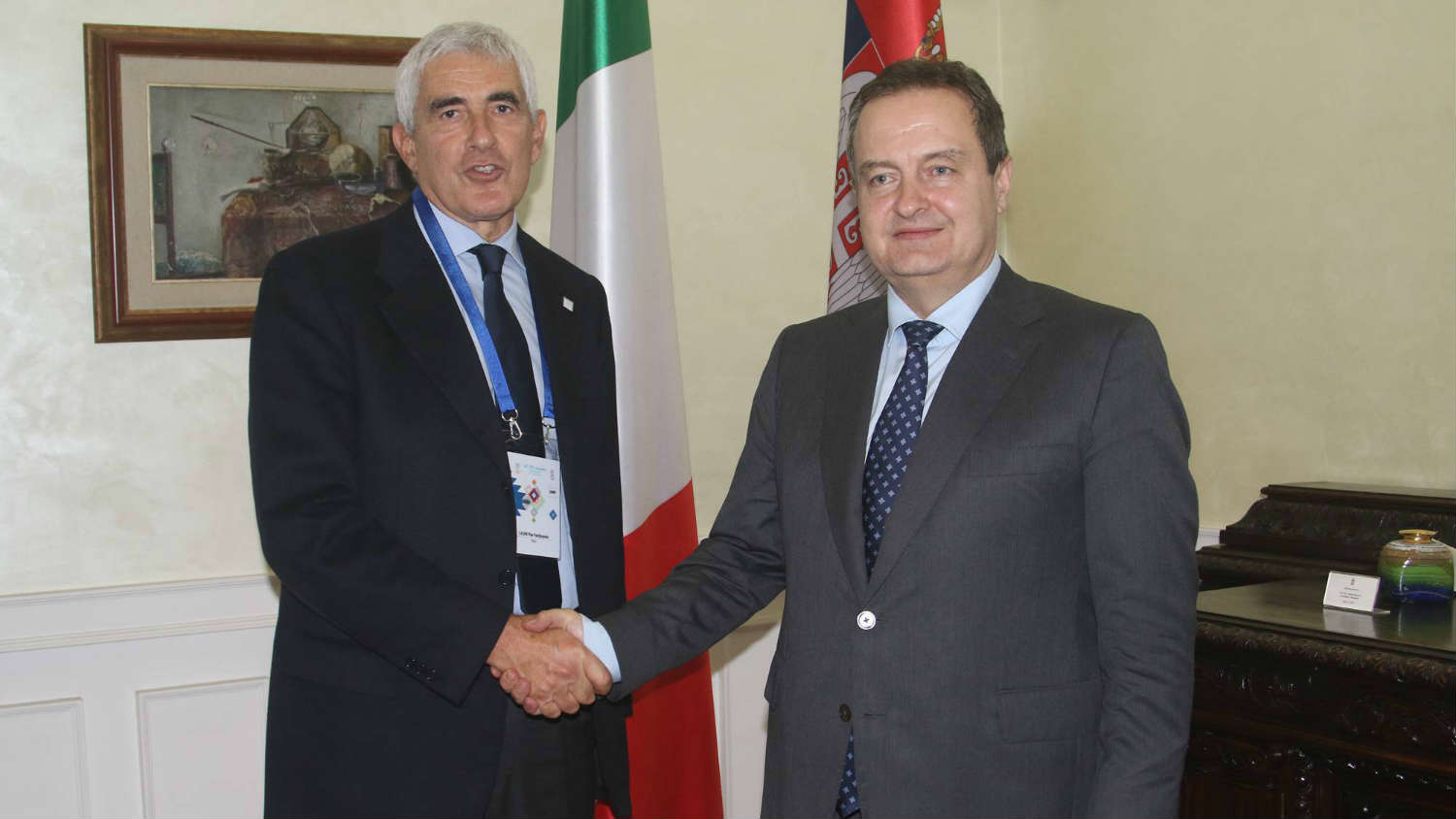 Dačić se sastao sa italijanskim senatorom Kazinijem i italijanskom delegacijom 1