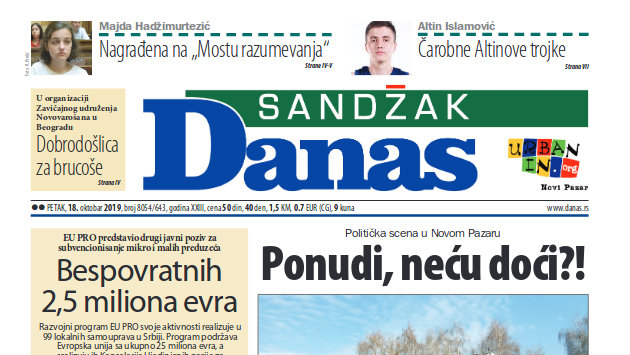 Sandžak Danas -18. oktobar 2019. 1 Sandžak Danas -18. oktobar 2019. 1