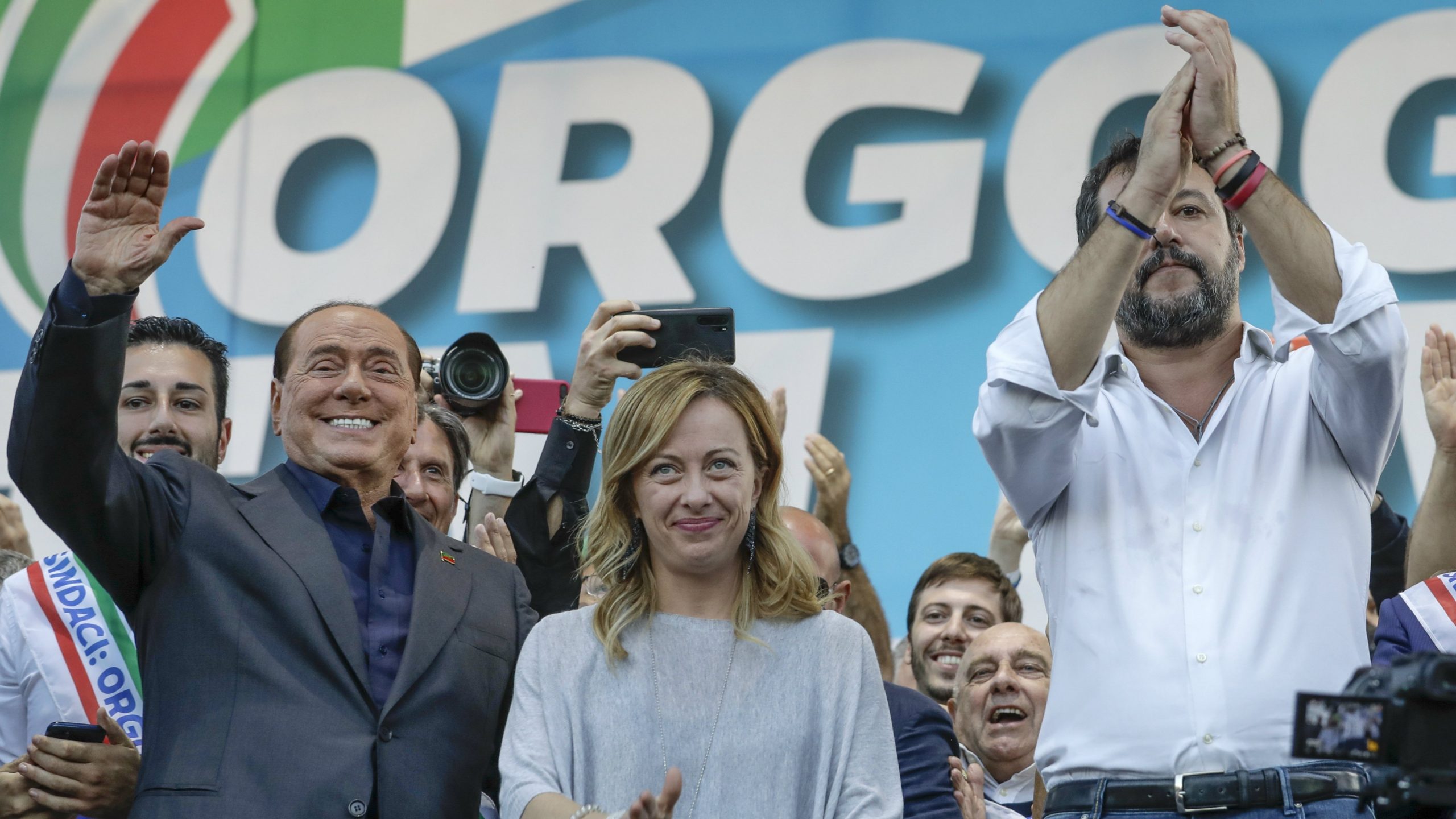 Salvini održao skup protiv vlasti u Rimu, među govornicima i Berluskoni 1