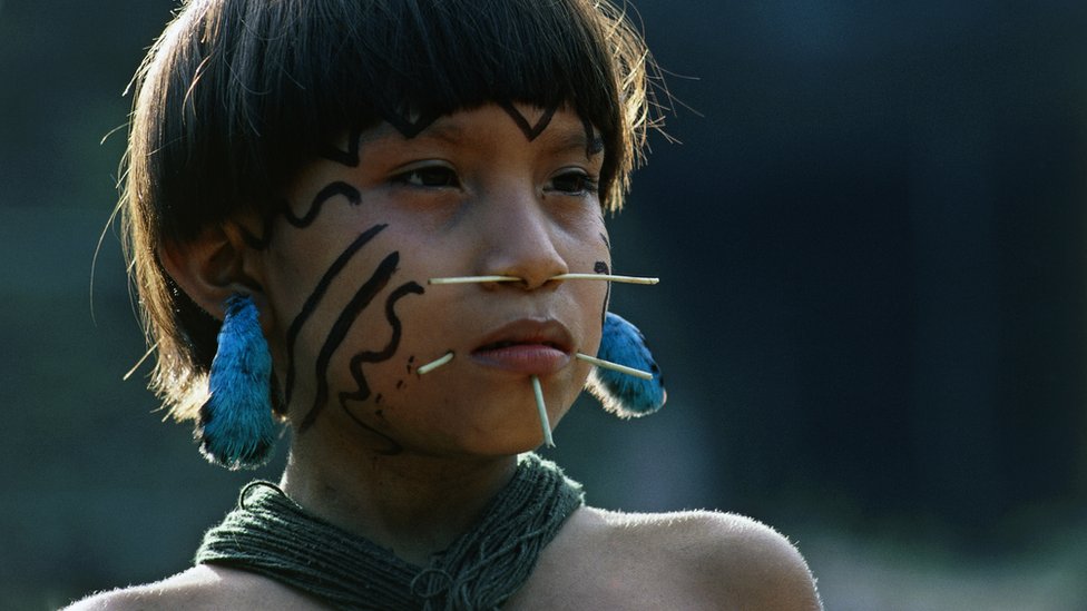 Devojka iz plemena Janomami, amazonska kišna šuma, Venecuela