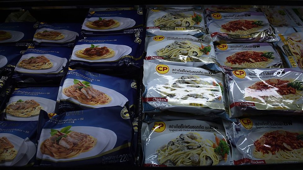 Packages of ready-to-eat meals