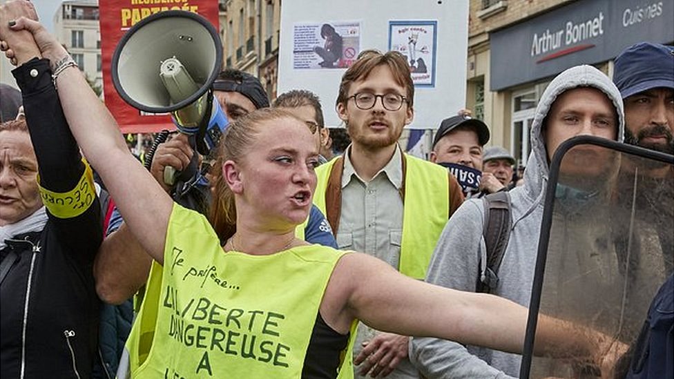 Yellow vest protest in Paris, 18 May 19