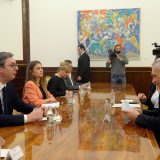 Beograd, 21.11.2019. -Predsednik Srbije Aleksandar Vucic i ambasador Rusije u Srbiji Aleksandar Bocan-Harcenko sastali su se danas u Predsednistvu Srbije u Beogradu.