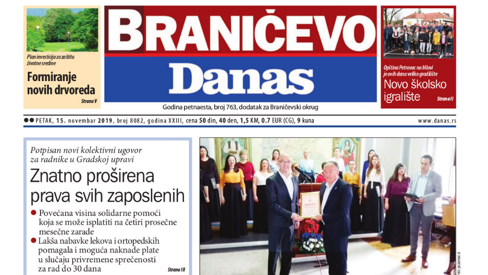 Braničevo – 15. novembar 2019. 1 Braničevo – 15. novembar 2019. 1