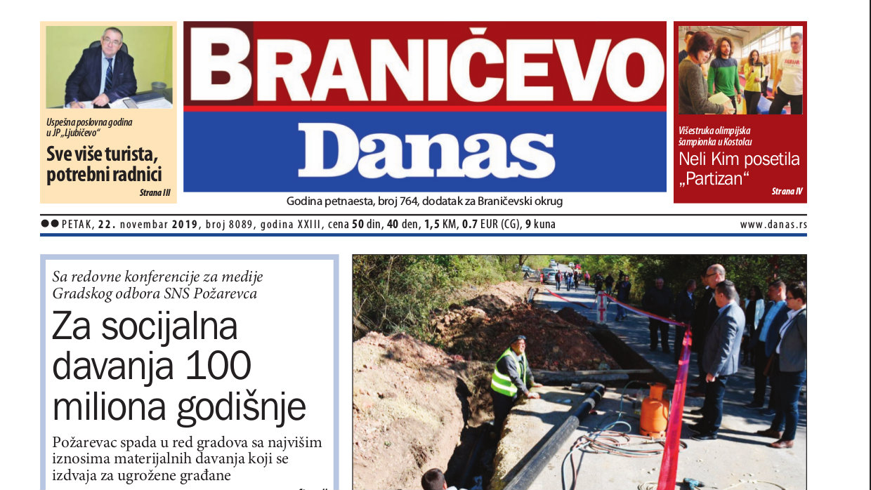 Braničevo – 22. novembar 2019. 1 Braničevo – 22. novembar 2019. 1