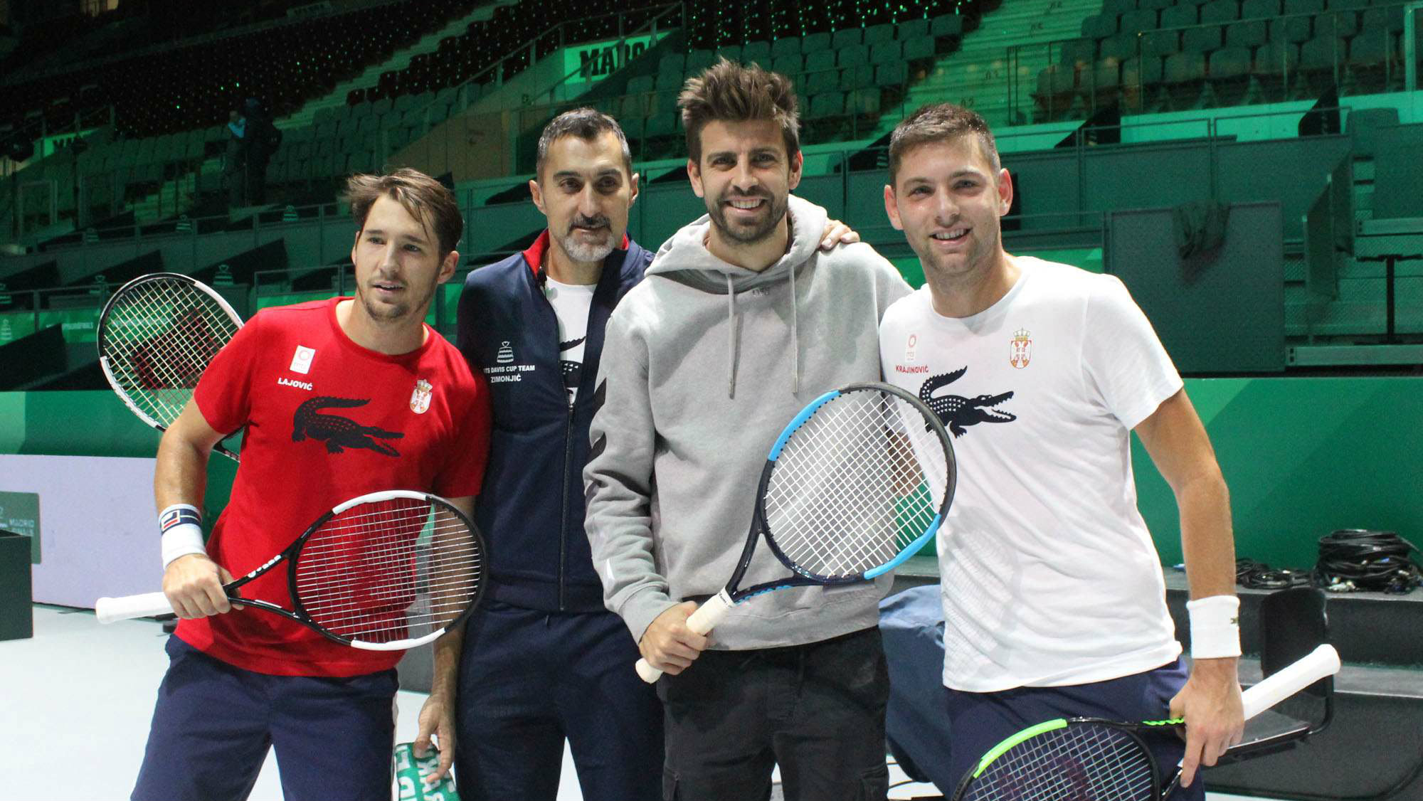 Pike i Kosta posetili trening Dejvis kup tima Srbije u Madridu 1