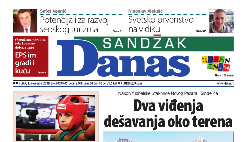 Sandžak Danas -01. novembar 2019. 1